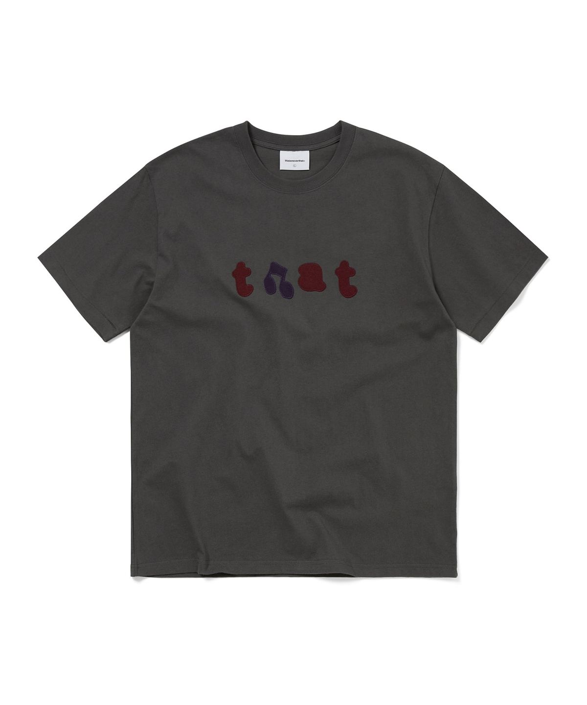 디스이즈네버댓(THISISNEVERTHAT) that Applique Tee Charcoal