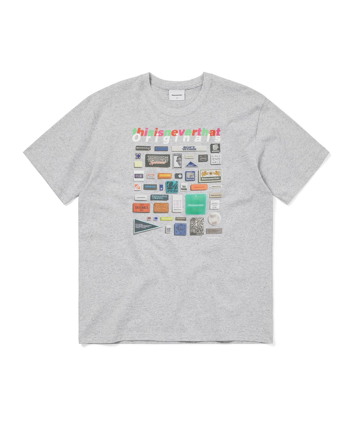 디스이즈네버댓(THISISNEVERTHAT) Labels Tee Heather Grey