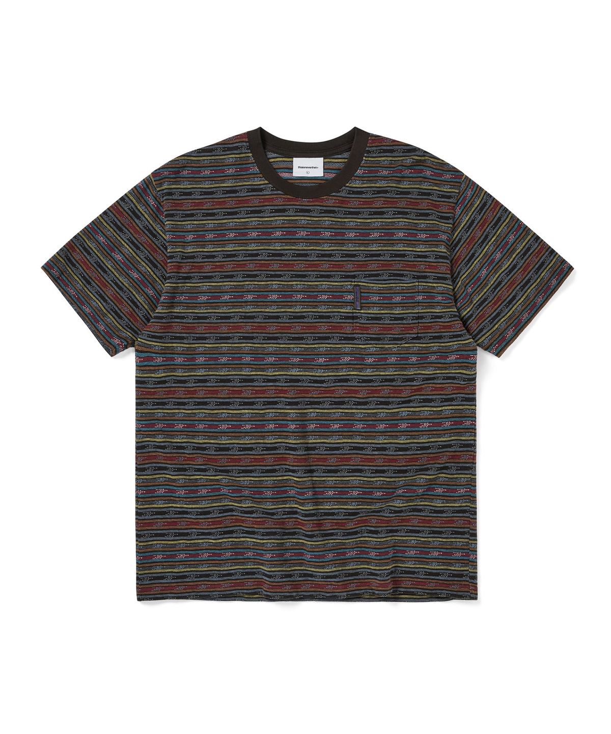 디스이즈네버댓(THISISNEVERTHAT) BE Striped Tee Brown