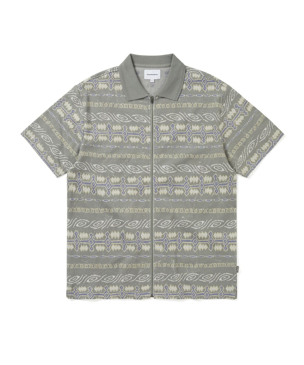 디스이즈네버댓(THISISNEVERTHAT) Jungle Jacquard Zip Up Top Grey