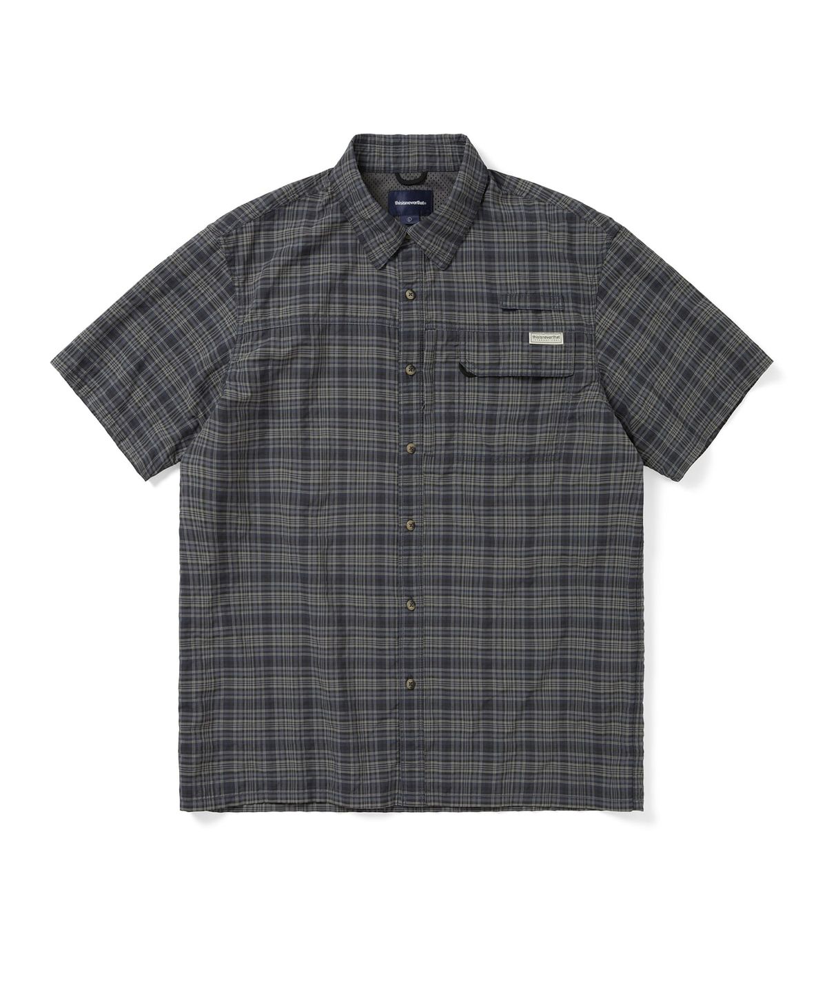 디스이즈네버댓(THISISNEVERTHAT) Plaid S/S Fishing Shirt Dark Navy
