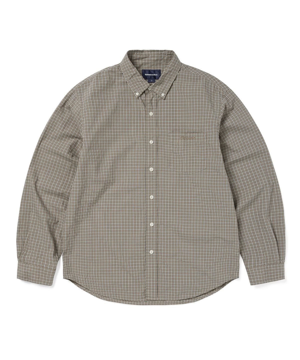 디스이즈네버댓(THISISNEVERTHAT) Lightweight Plaid Shirt Beige