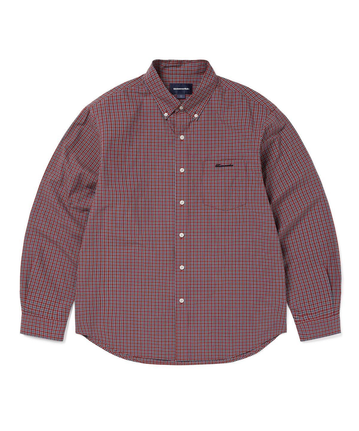 디스이즈네버댓(THISISNEVERTHAT) Lightweight Plaid Shirt Red
