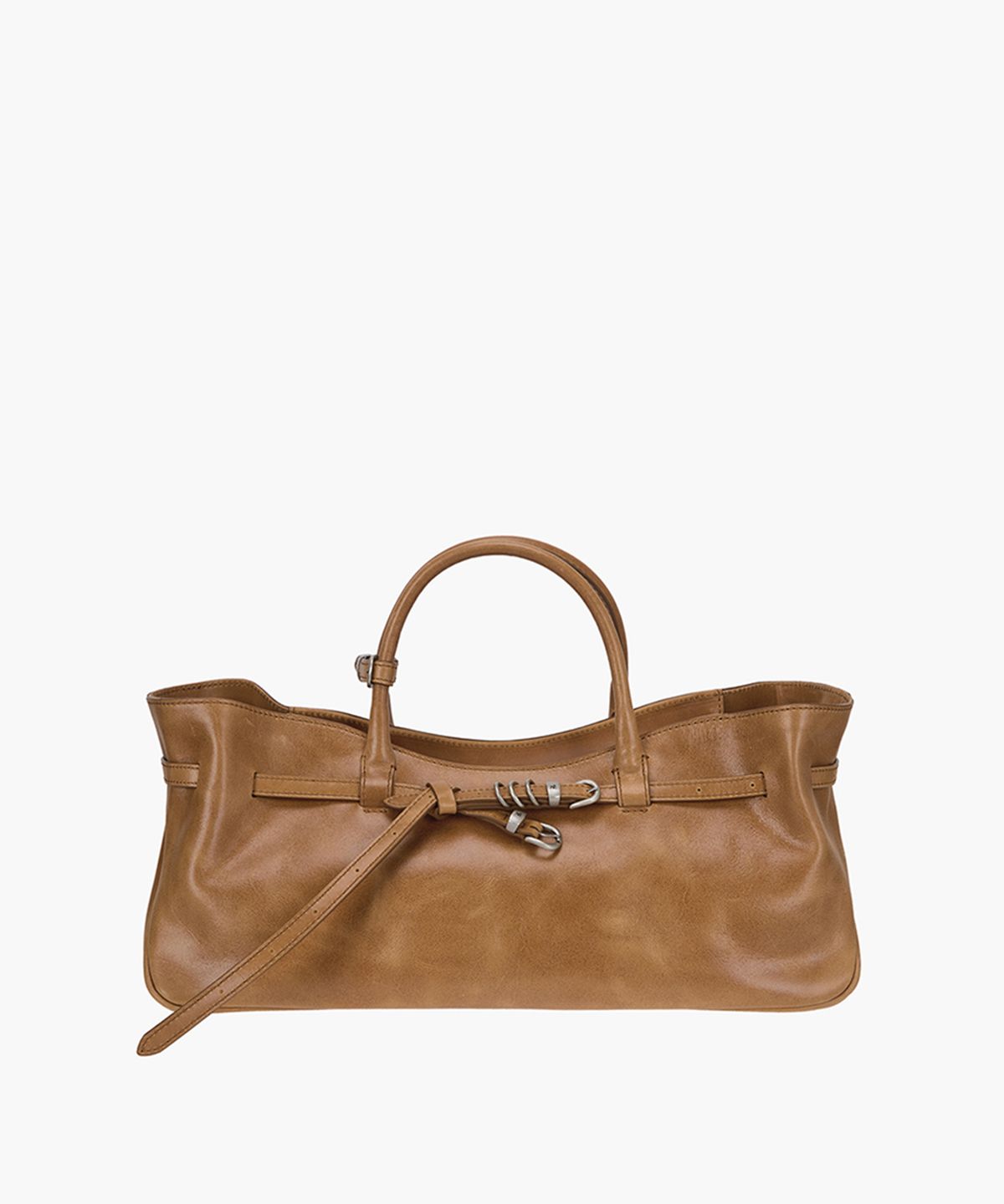 마지셔우드(MARGESHERWOOD) GRANDMA USED BAG_saddle brown pull-up
