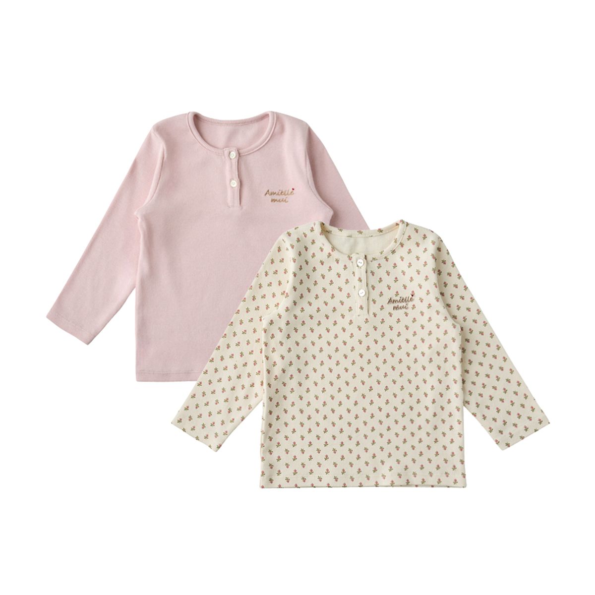밍크뮤(MINKMUI) 아미엘뮤2PACK골지티셔츠 (36114-330-A3)