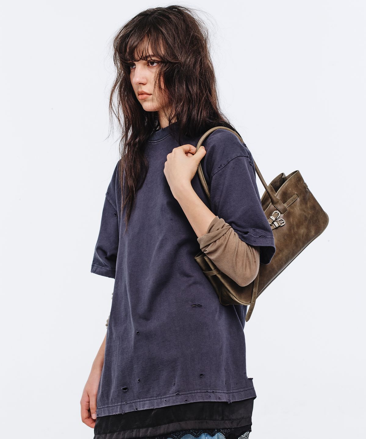 마지셔우드(MARGESHERWOOD) GRANDMA USED SHOULDER BAG_etoffe pull-up