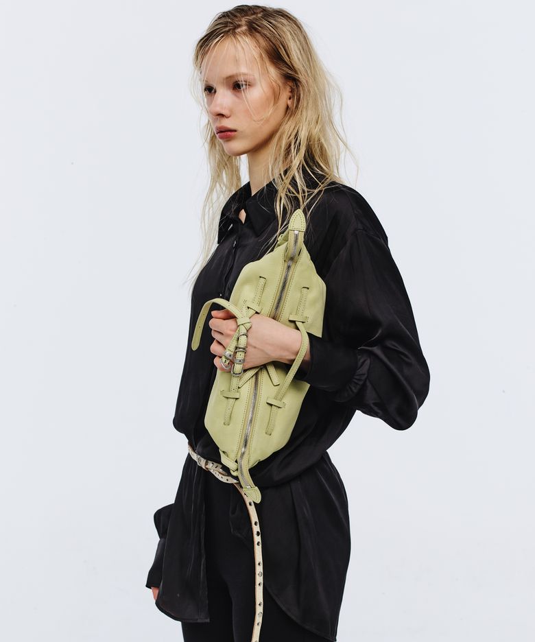 GRANDMA USED SLING BAG_avocado nubuck