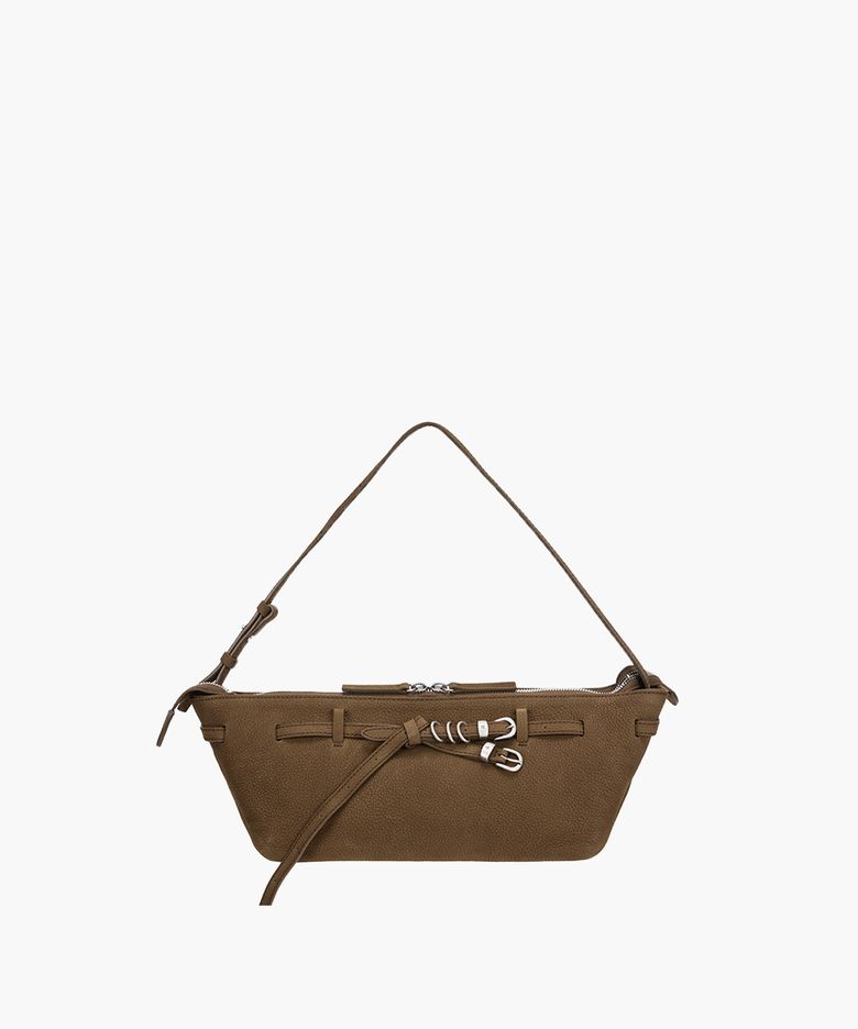 GRANDMA USED SLING BAG_chestnut nubuck