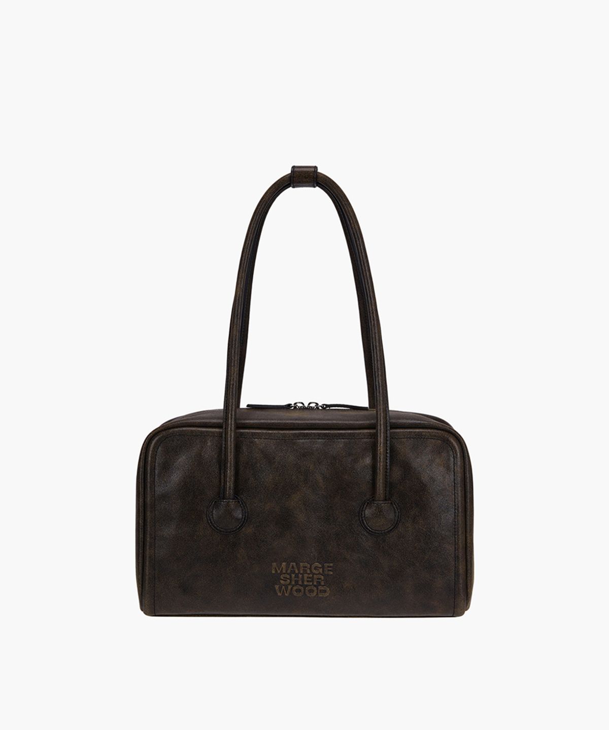 마지셔우드(MARGESHERWOOD) SOFT BOSTON_brown+black two-tone cracked