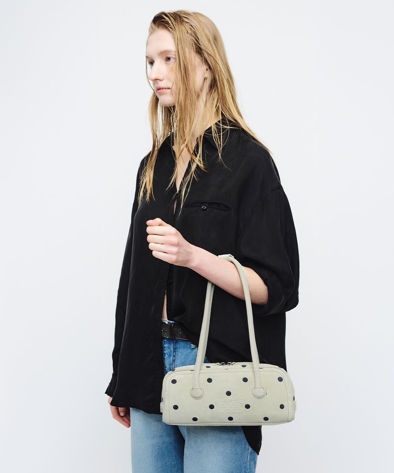 SOFT BOSTON EW_blond wood printed suede