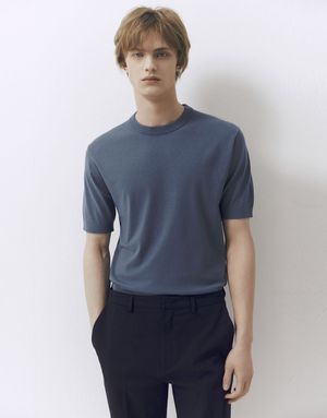 베이직 크루넥 반팔 니트 스웨터 10056522/056522 [2color]