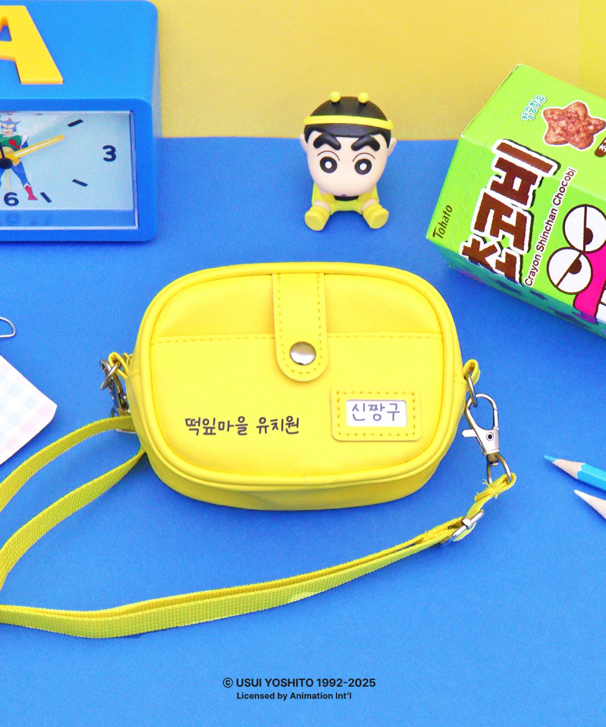 콜리(COLLEY) 짱구는 못말려 이름표 파우치(유치원 가방 ver)
