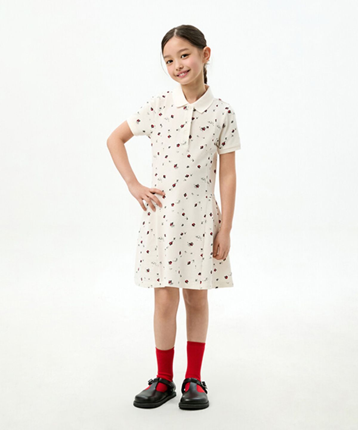 타미힐피거 키즈(TOMMY HILFIGER KIDS) 플리츠 폴로 드레스