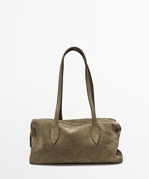 웨스트 스플리트 스웨이드 레더 사첼 백