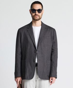 DIEMS [프리미엄] 린넨 100 자켓 차콜 (클래식핏)_DJAVB32CSC