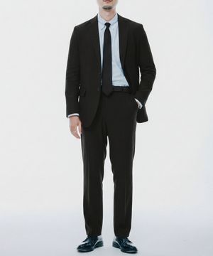 스트레치 컴포터블 수트 셋업 - 레귤러 핏_블랙