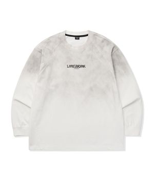 스프레이 크랙 로고 긴팔 티셔츠