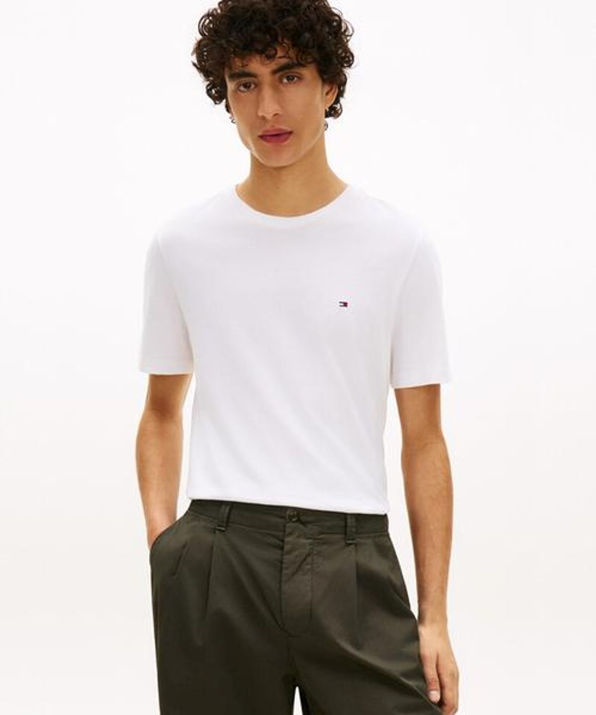 타미힐피거(TOMMY HILFIGER) 시즈널 솔리드 티셔츠 (T12G1TPO110MT1YBR)