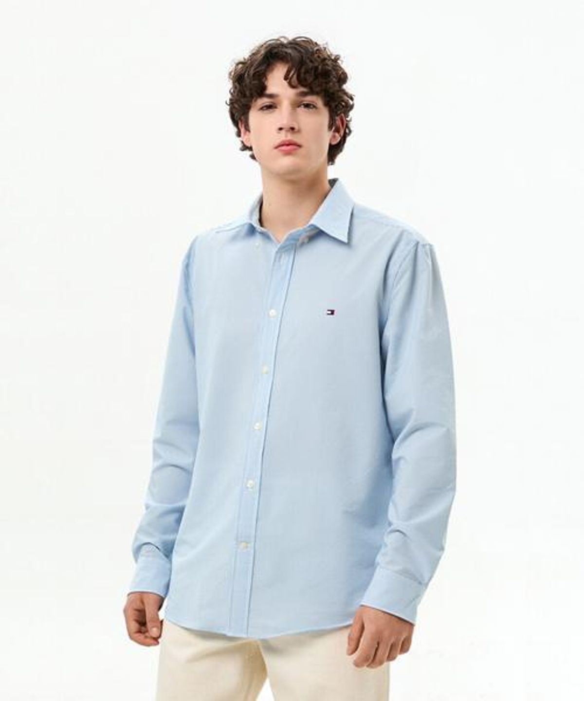 타미힐피거(TOMMY HILFIGER) [Regula fit] 퍼포먼스 스트라이프 셔츠 (T12G0WSH040MT10A4)