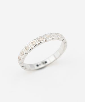 Clover mini rail ring W (925 silver)