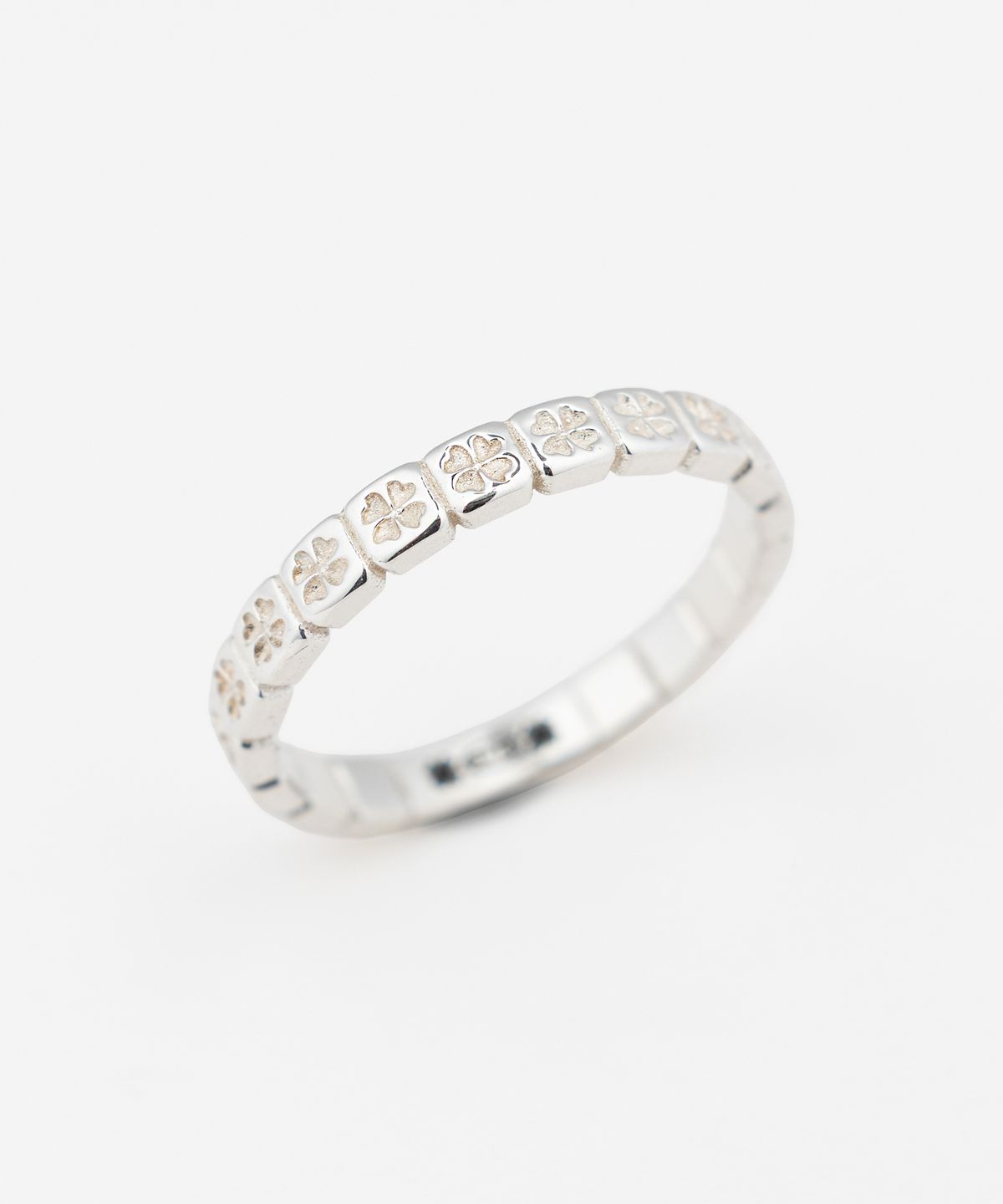 그레이노이즈(GRAYNOISE) Clover mini rail ring W (925 silver)