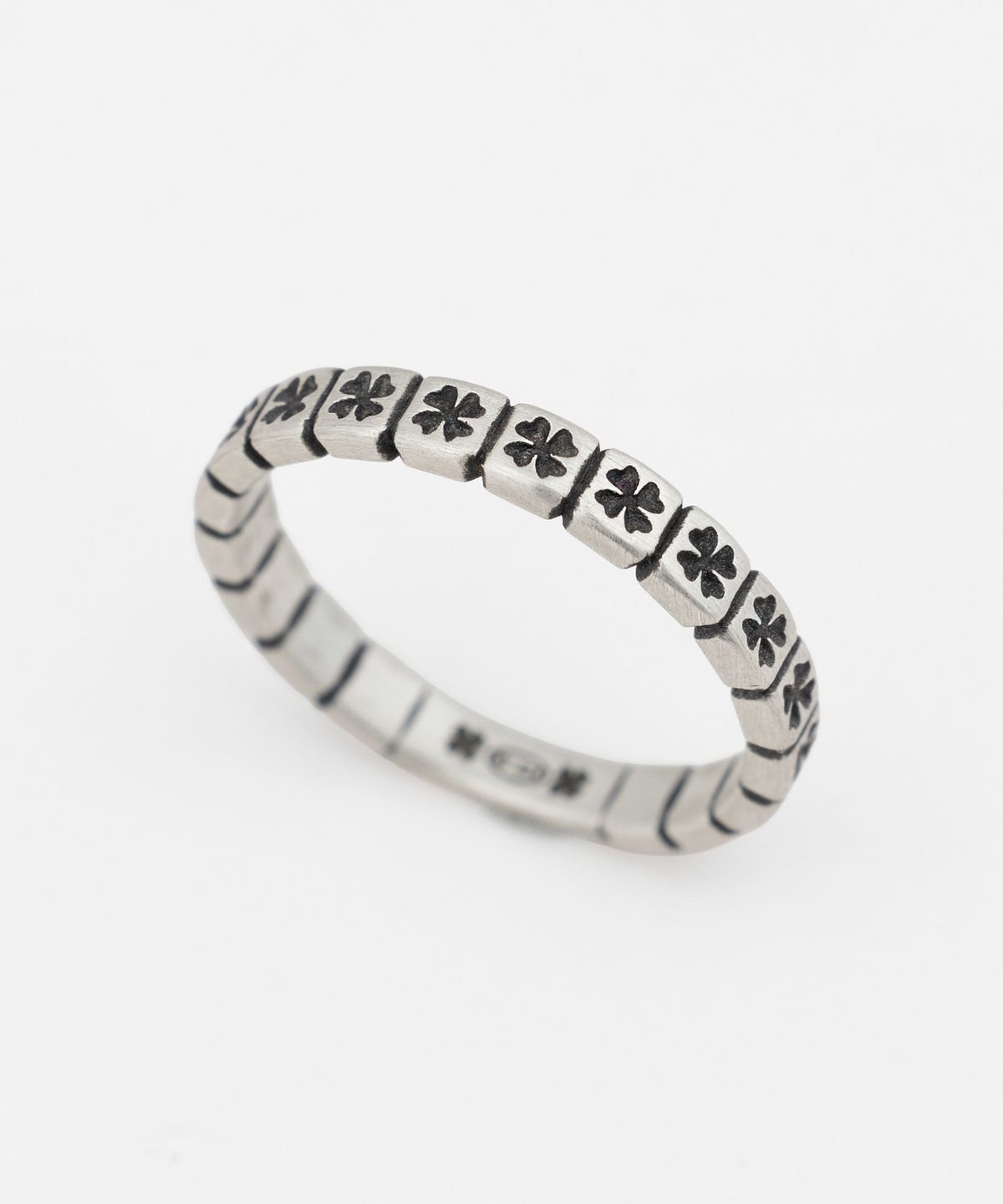 그레이노이즈(GRAYNOISE) Clover mini rail ring BK (925 silver)