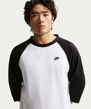 스포츠웨어 클럽 3/4 슬리브 래글런 탑 M - 블랙:화이트:블랙 / IF0756-010