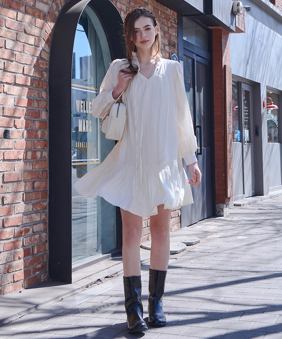 슬로우롤리(SLOWLOLLI) May frill ethnic dress_2 Colors