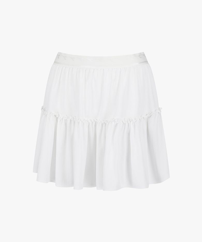 시어 골지 셔링 스커트 OFF WHITE