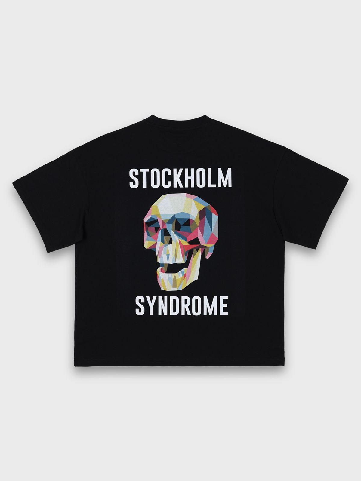 스톡홀름 신드롬(STOCKHOLM SYNDROME) 스톡홀름신드롬 스컬 티 - 블랙