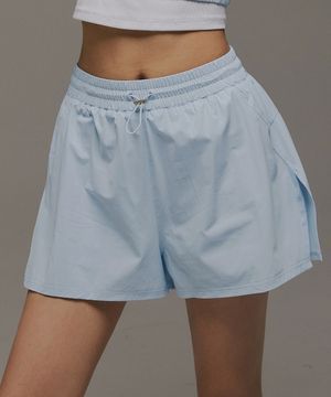 오픈사이드 포켓 레이어 쇼츠 스카이블루