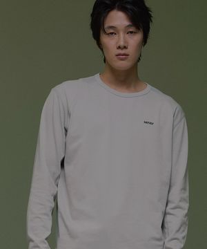 캐러페이스백 롱슬리브 쿨그레이