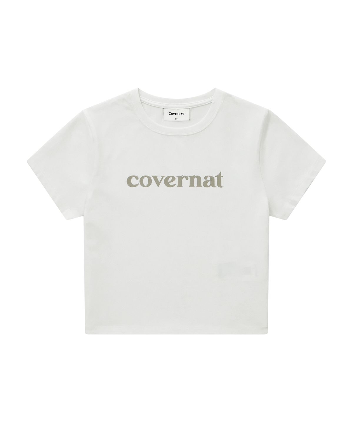 커버낫 우먼(COVERNAT WOMAN) 우먼 베이비핏 로고 티셔츠 화이트