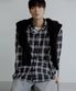 너드 데일리 루즈핏 체크 셔츠 [블랙]