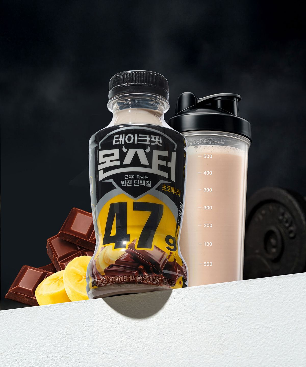 테이크핏(TAKE-FIT) [12개] 테이크핏 몬스터 초코바나나맛 350ml