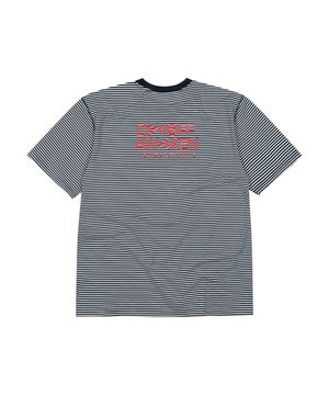 공용 러닝 단가라 반팔 티셔츠 네이비