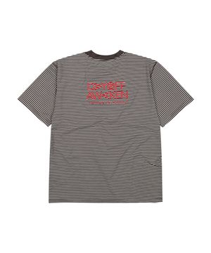 공용 러닝 단가라 반팔 티셔츠 브라운