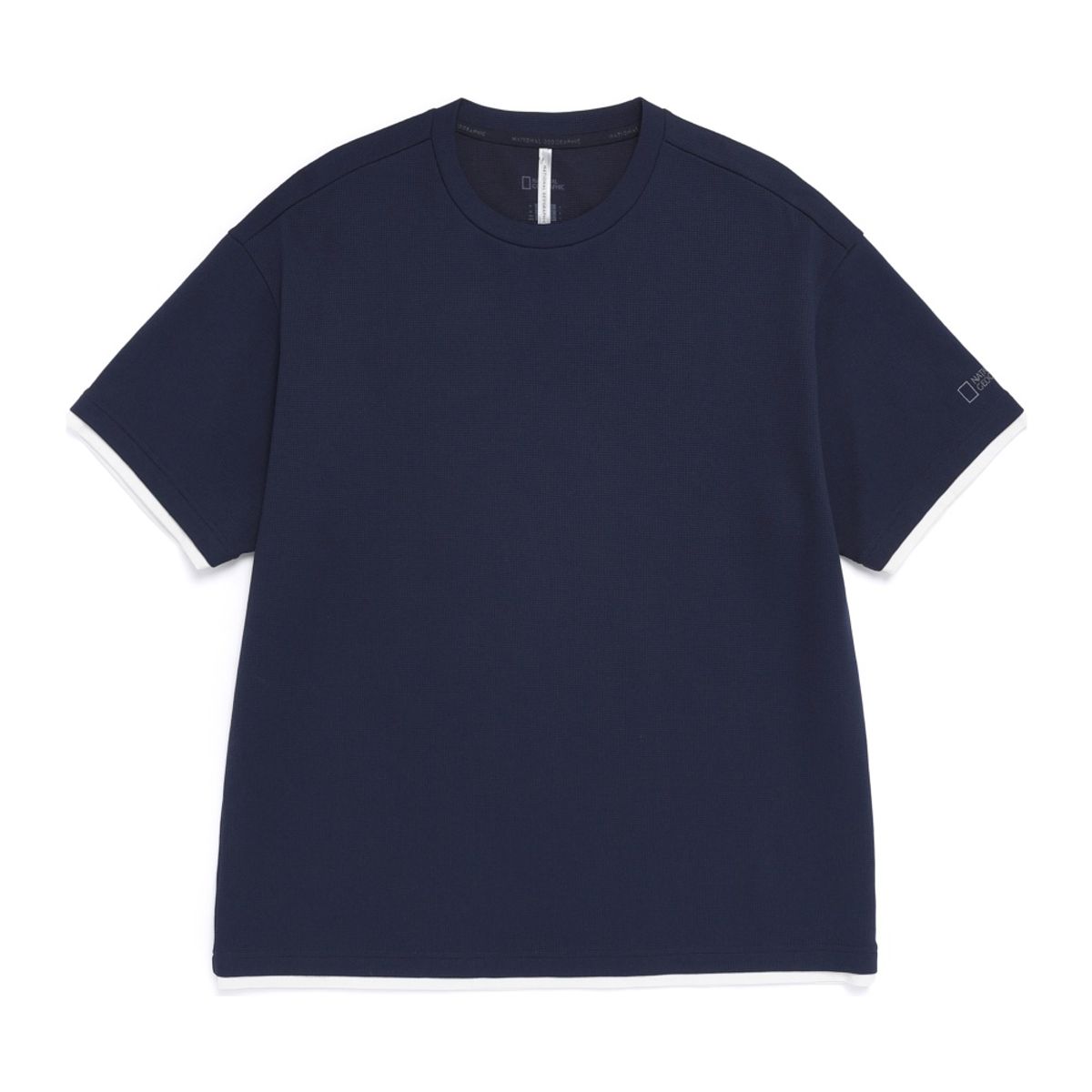 내셔널지오그래픽(NATIONALGEOGRAPHIC) N262MTS970 와플 세미오버핏 반팔 티셔츠 URBAN NAVY