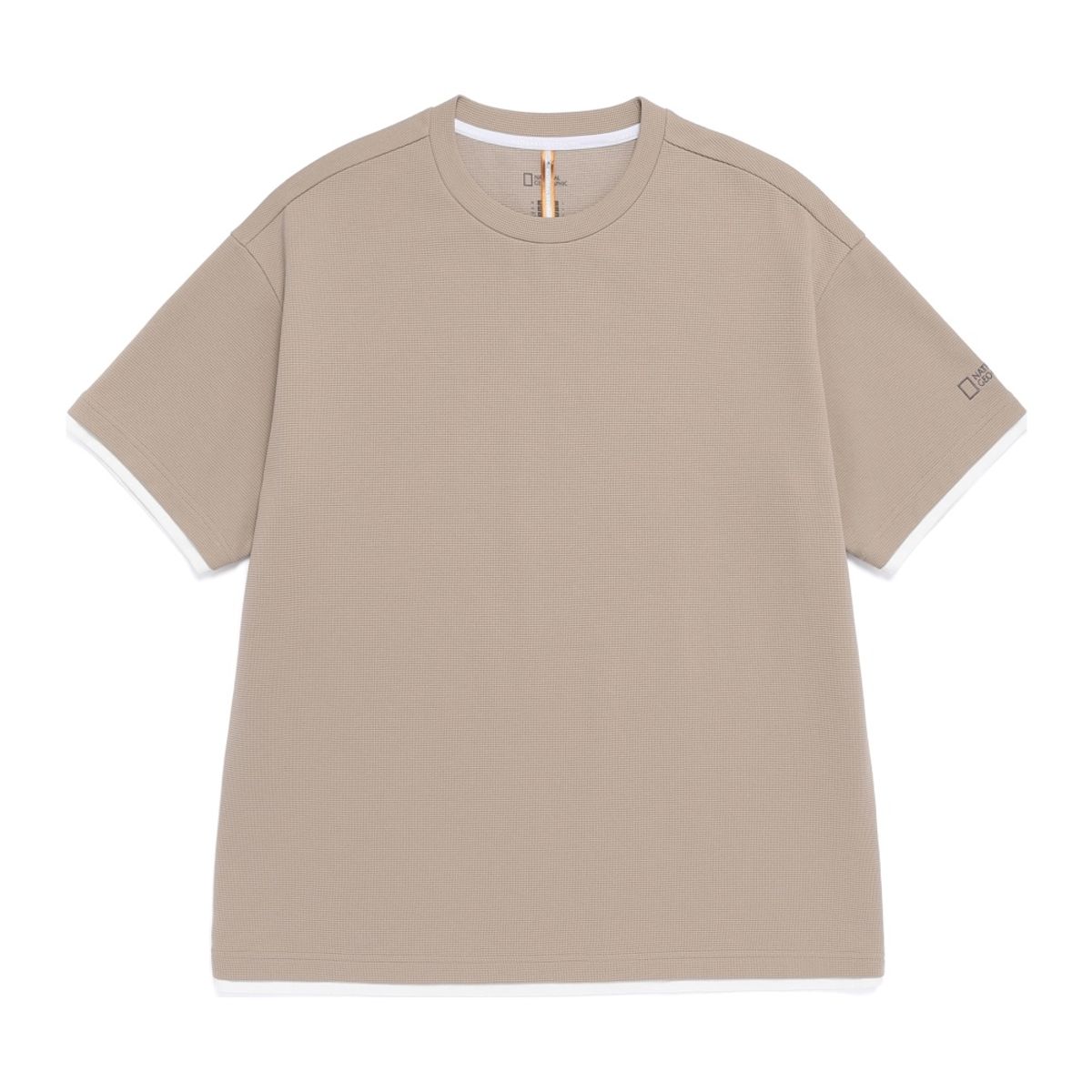 내셔널지오그래픽(NATIONALGEOGRAPHIC) N262MTS970 와플 세미오버핏 반팔 티셔츠 OAK BEIGE