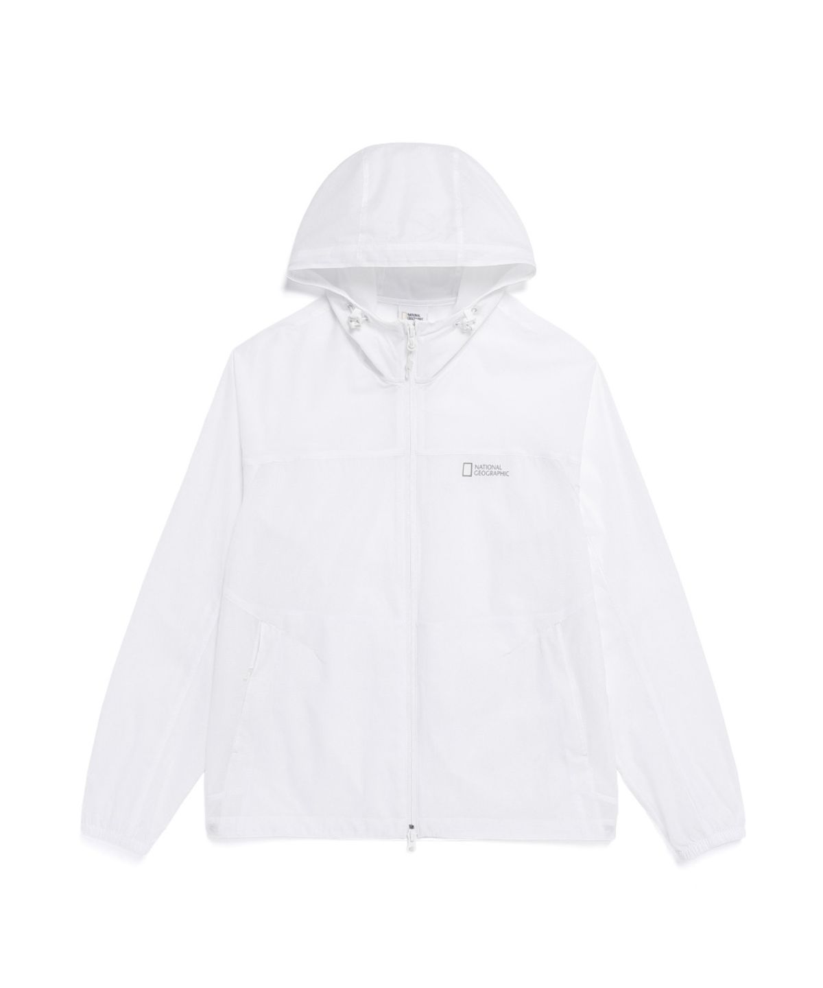 내셔널지오그래픽(NATIONALGEOGRAPHIC) N262UJP911 라이트팩 후드 풀집업 바람막이 WHITE