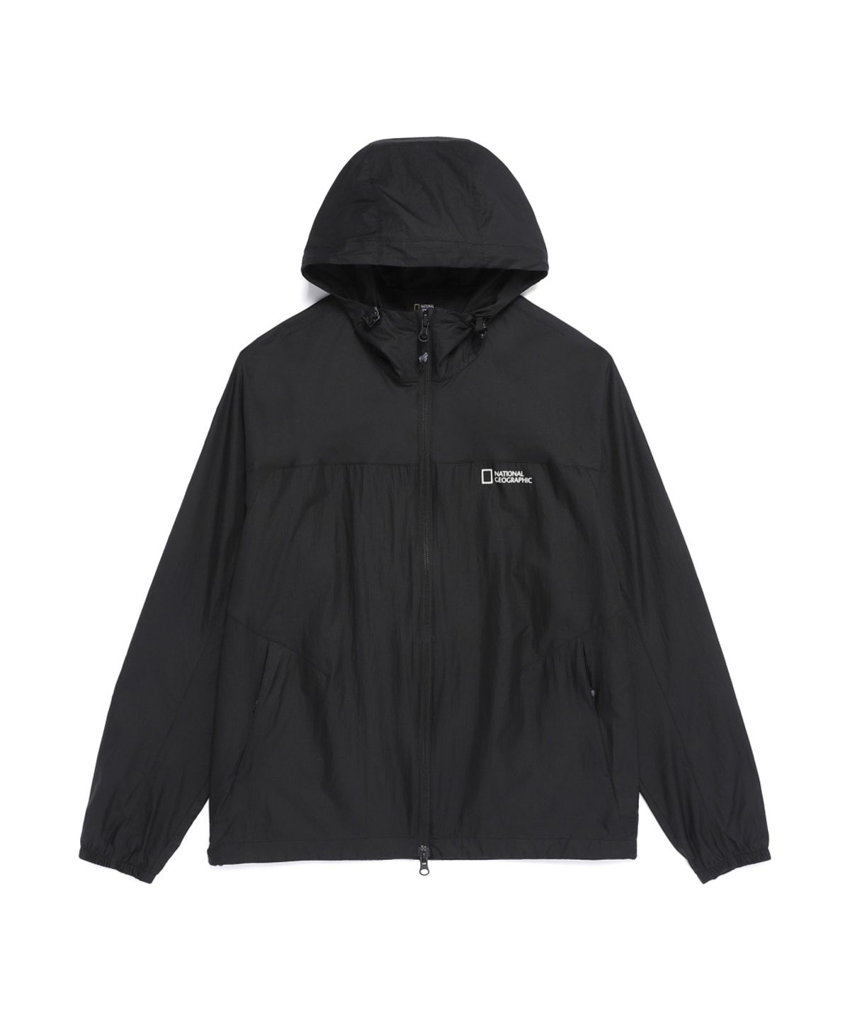 내셔널지오그래픽(NATIONALGEOGRAPHIC) N262UJP911 라이트팩 후드 풀집업 바람막이 BLACK