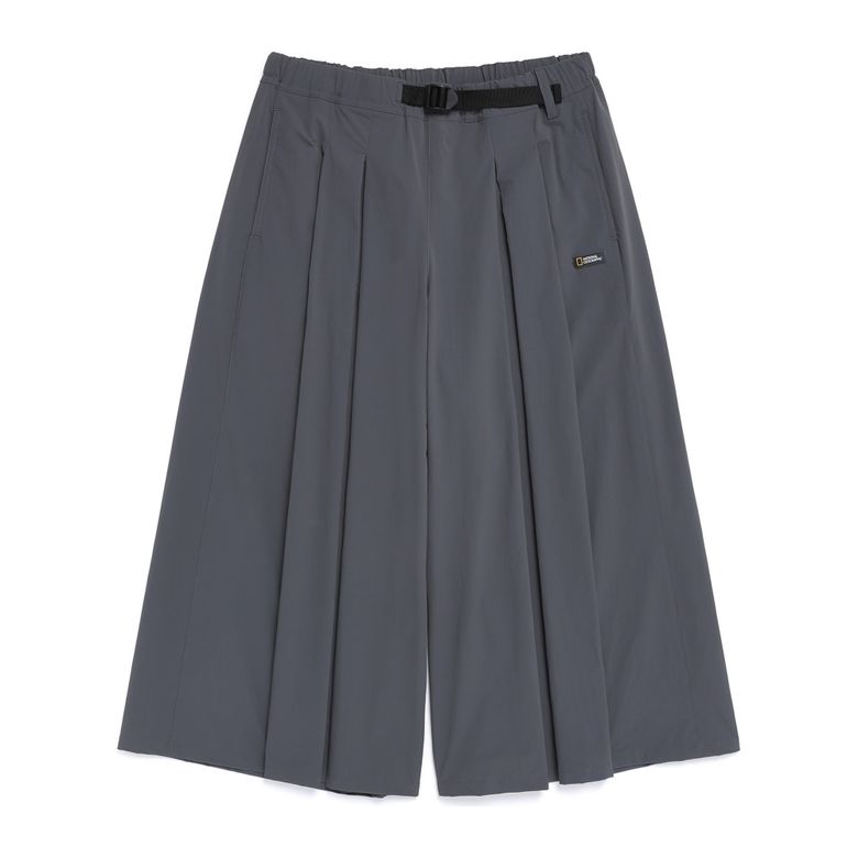 N262WPT942 여성 스트레치 와이드핏 조디악 치마 팬츠 IRON GREY