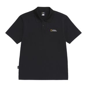 N262UPL020 카리디 피케 반팔 카라 티셔츠 BLACK