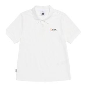 N262WPL920 여성 카리디 피케 반팔 카라 티셔츠 O/WHITE