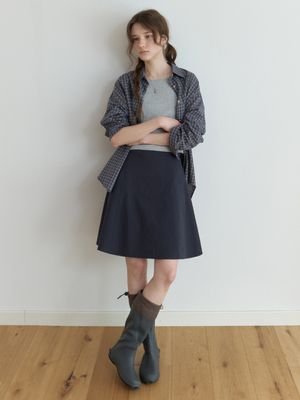 Befor flare skirt (navy)