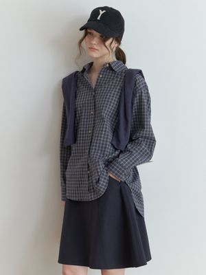 Lithe overfit shirt (g/n check)