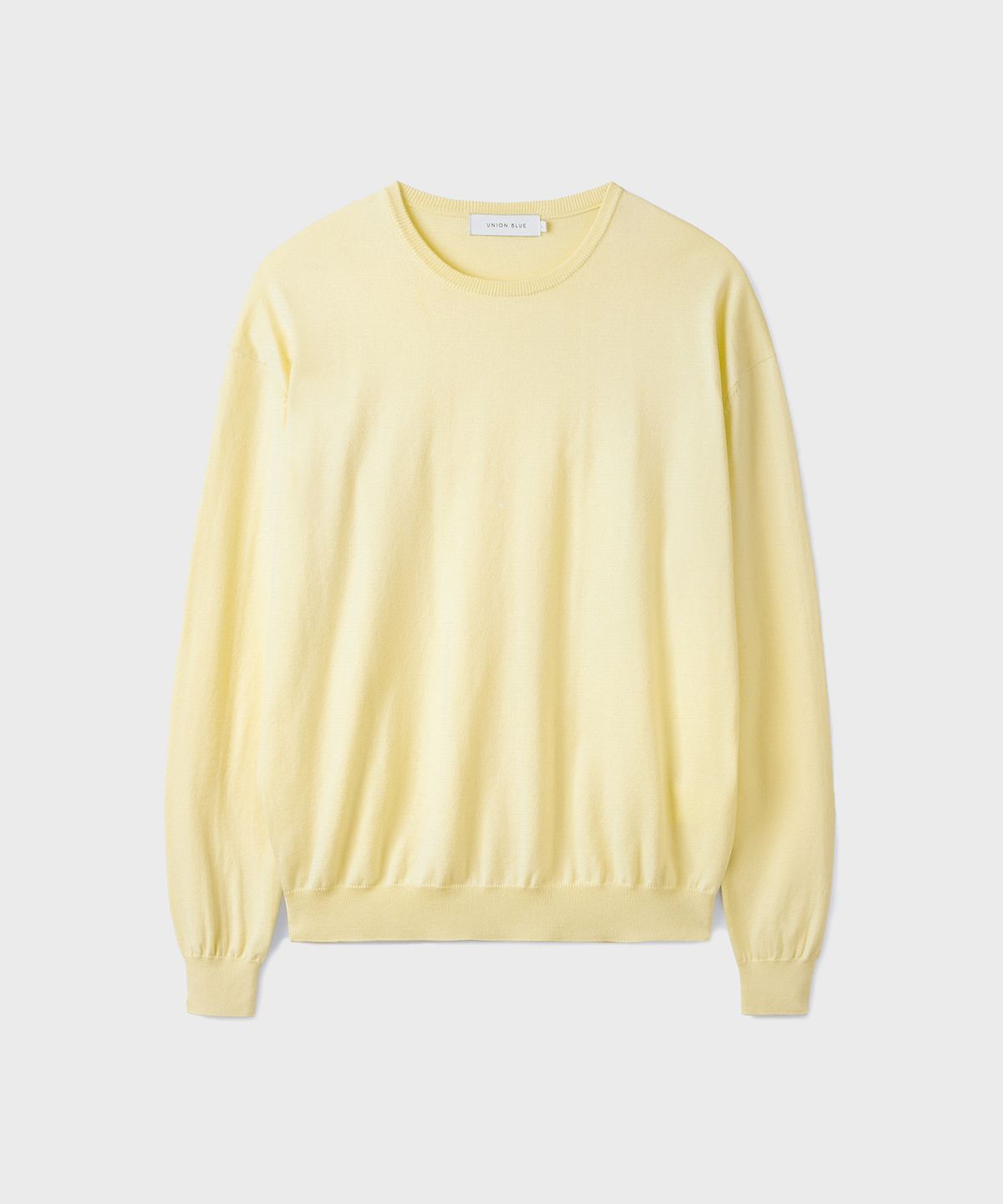 유니온블루(UNION BLUE) SOFFIO CREWNECK KNIT [LEMON]