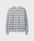 SOFFIO STRIPE CREWNECK KNIT [OCEAN GRAY]