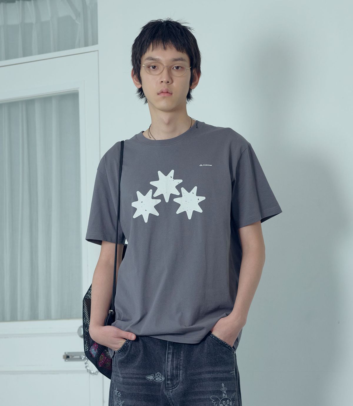 나이스고스트클럽(NICEGHOSTCLUB) RELIGIOUS SYMBOL TEE_CHARCOAL(NG2GMUT508A)