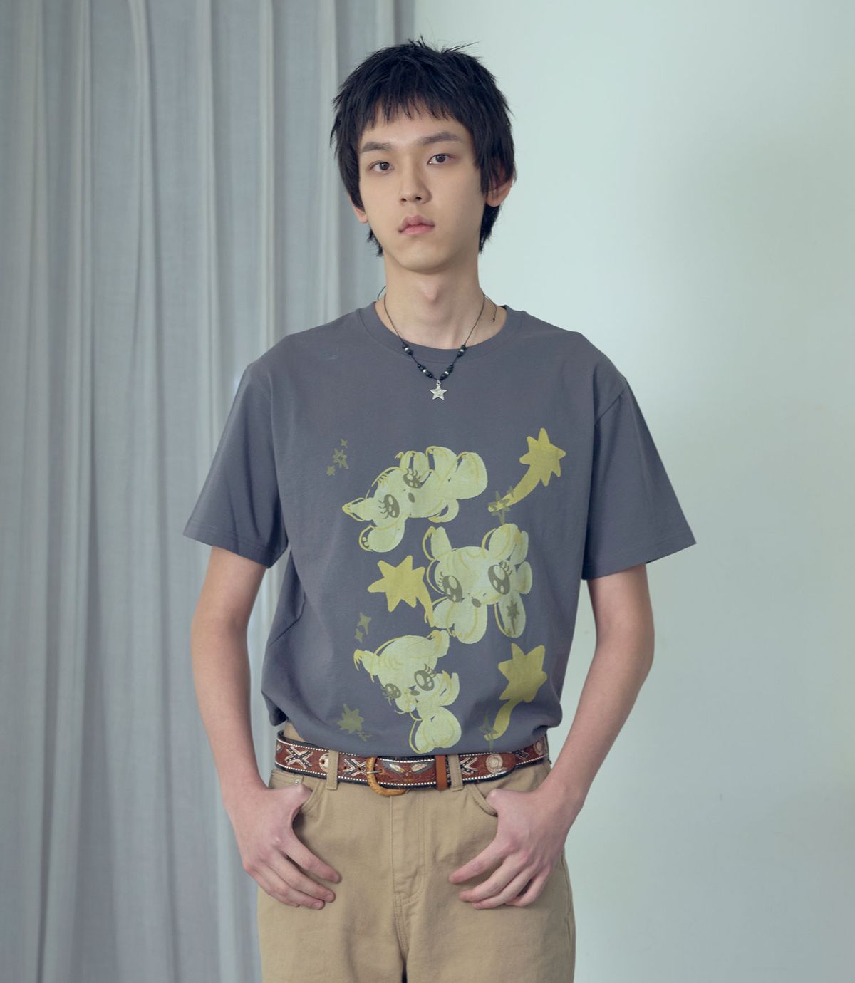 나이스고스트클럽(NICEGHOSTCLUB) BABY GUARDIANS TEE_CHARCOAL(NG2GMUT511A)